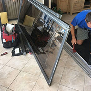 sliding glass door frame repair Delano